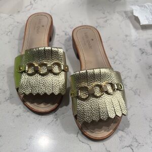 Kate Spade Gold Women's Slide Sandals